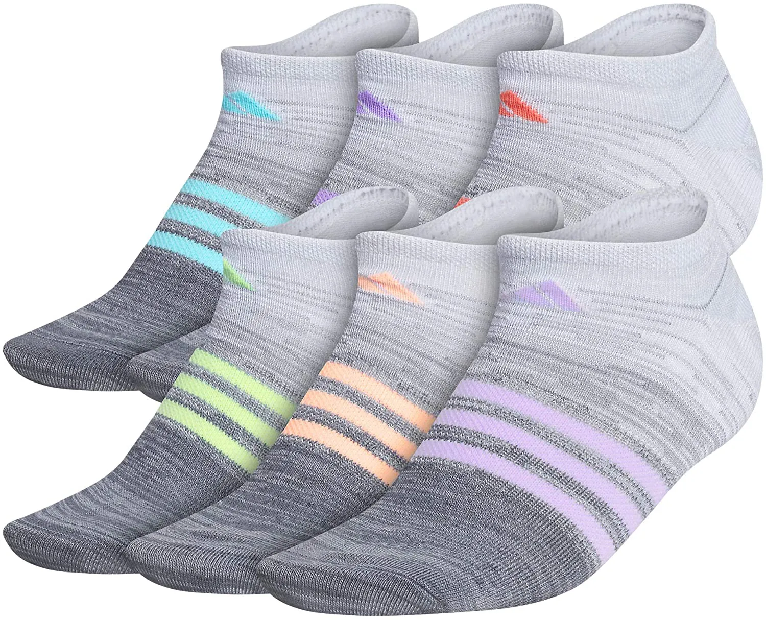 adidas womens Superlite No Show Socks (6-pair)