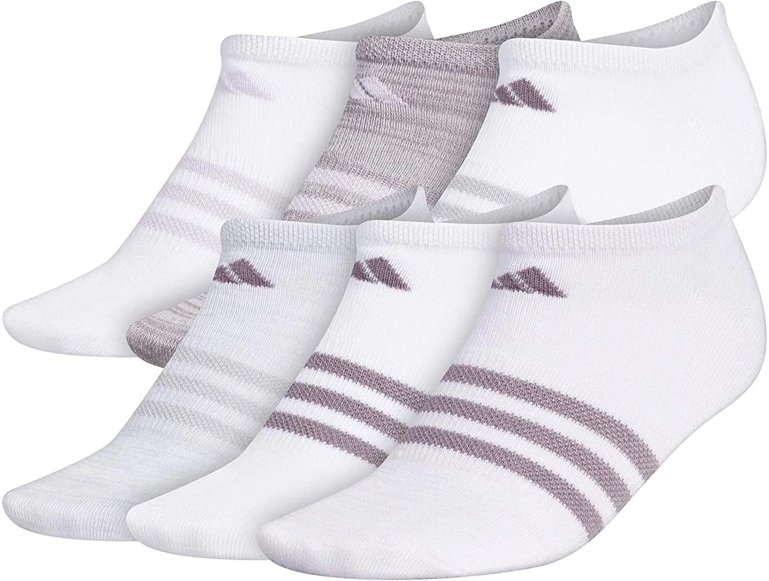 adidas womens Superlite No Show Socks (6-pair)