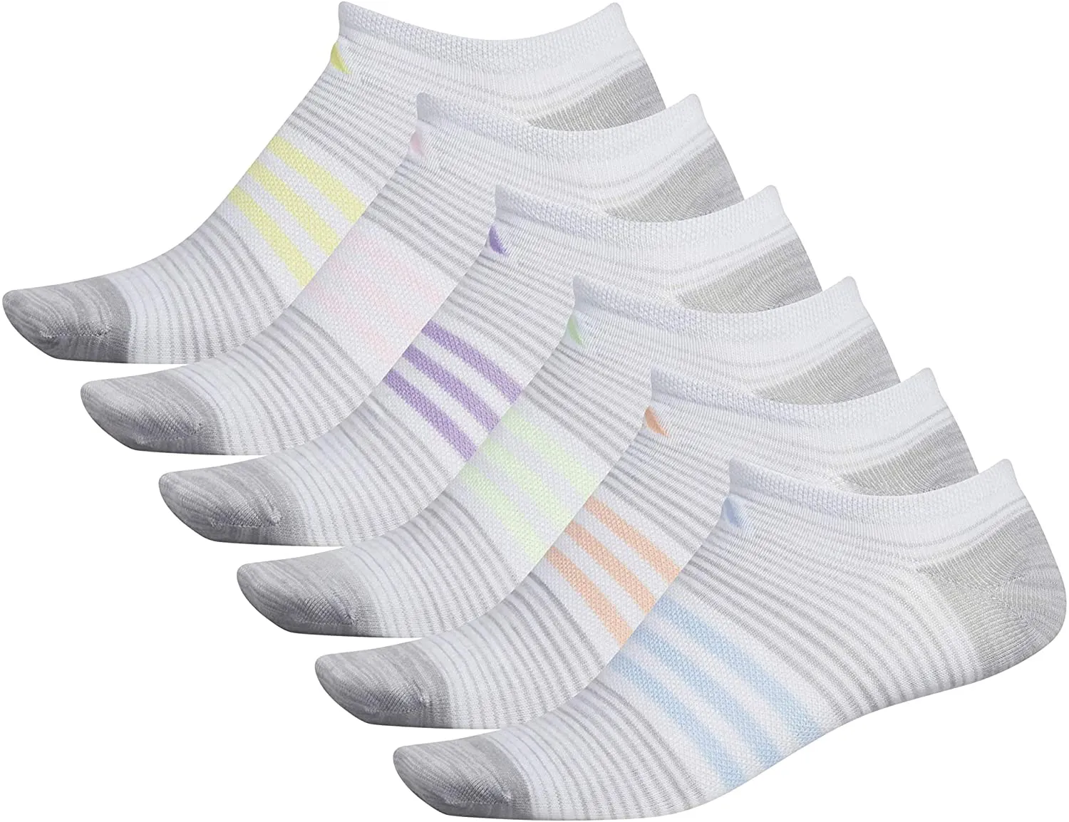 adidas womens Superlite No Show Socks (6-pair)