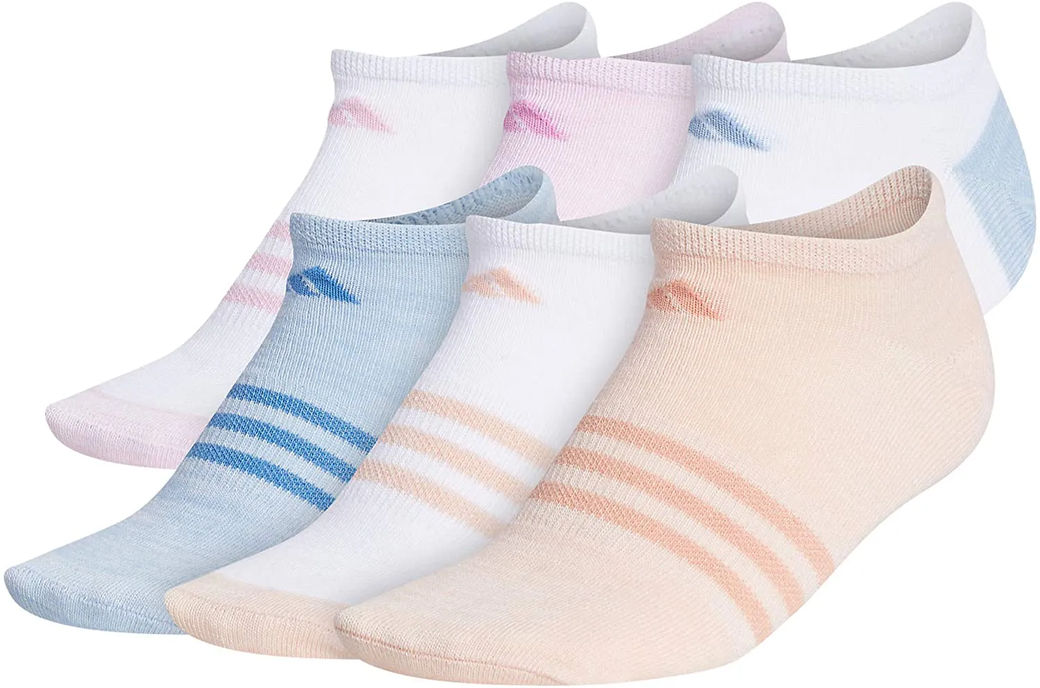 adidas womens Superlite No Show Socks (6-pair)