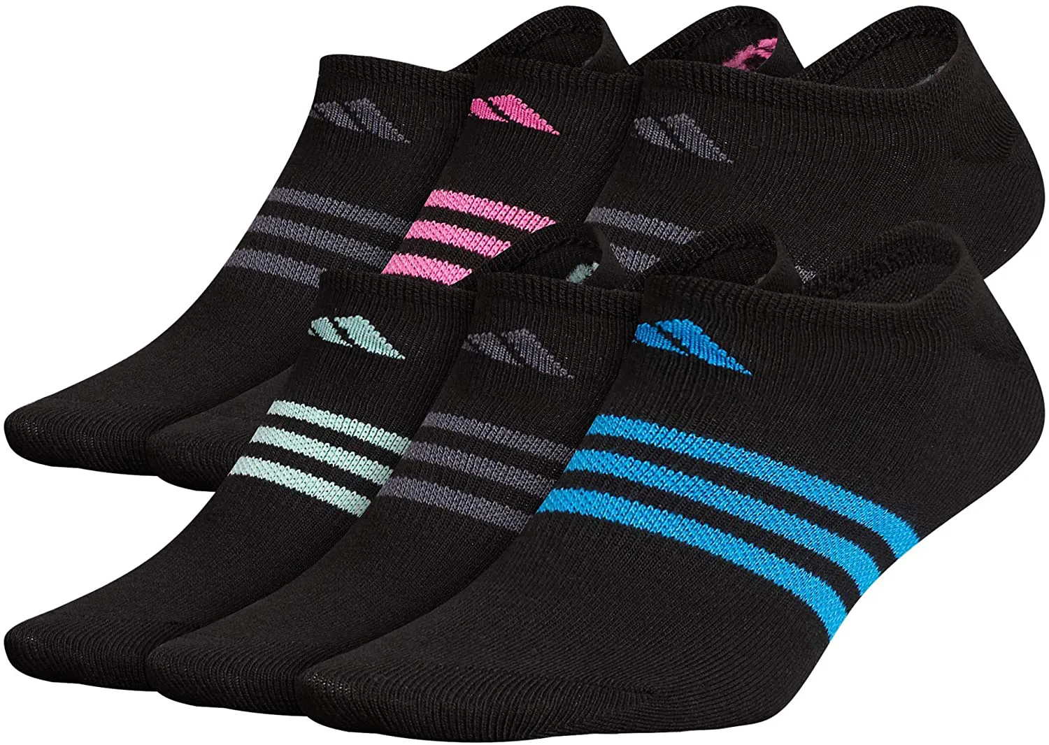 adidas womens Superlite No Show Socks (6-pair)
