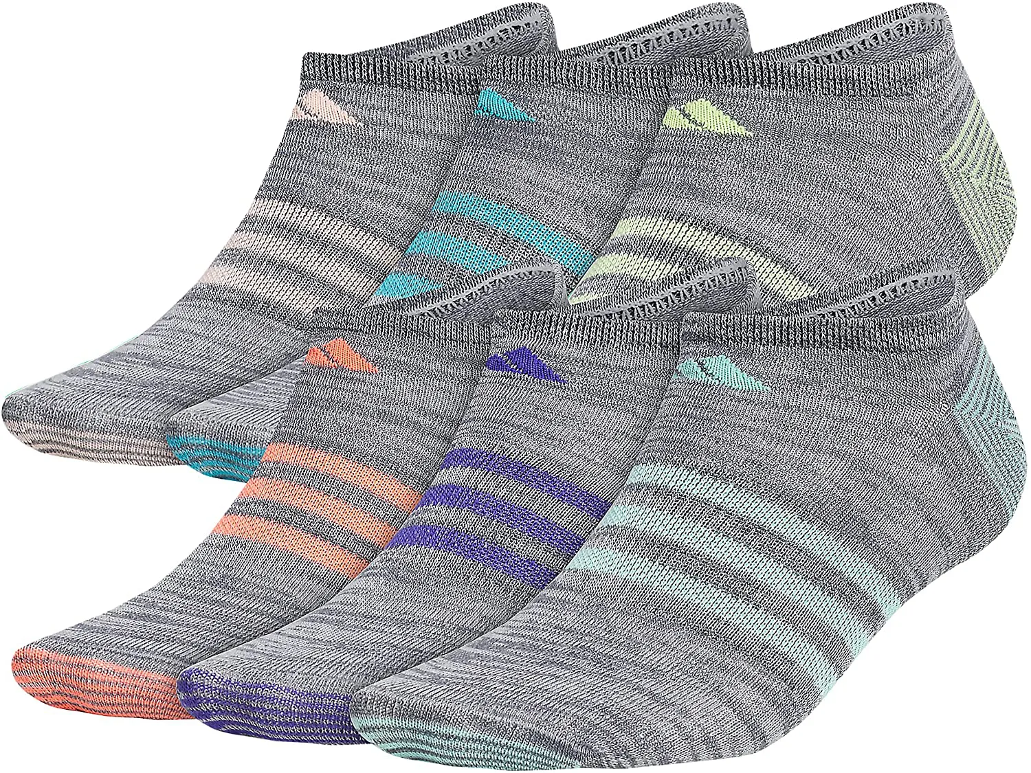 adidas womens Superlite No Show Socks (6-pair)