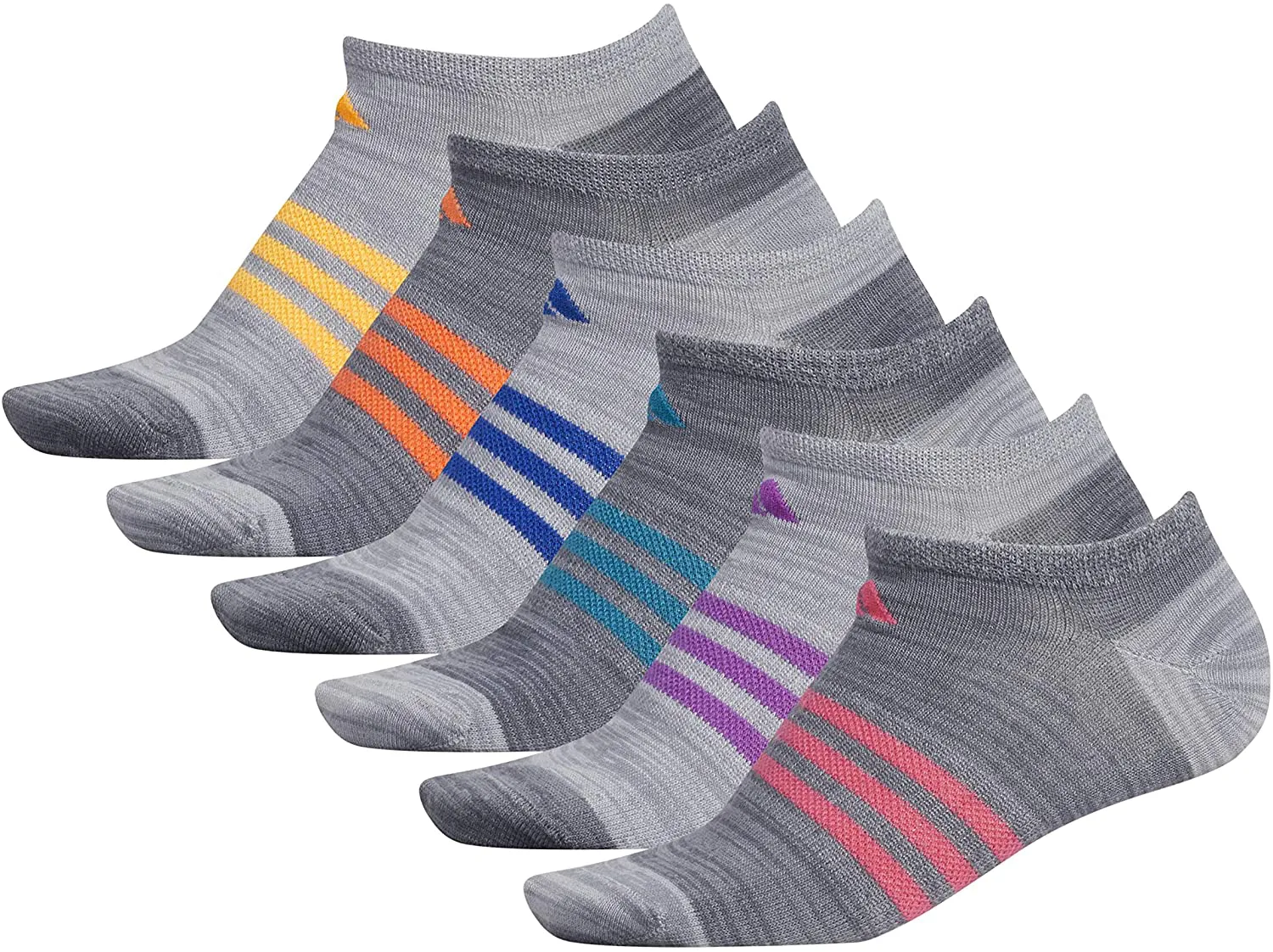 adidas womens Superlite No Show Socks (6-pair)