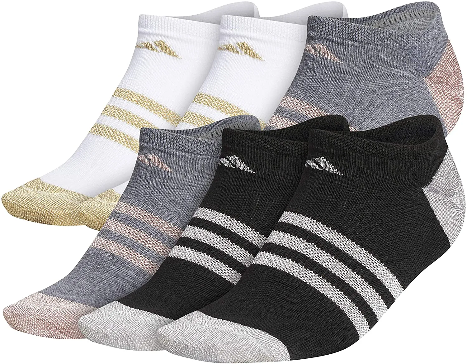 adidas womens Superlite No Show Socks (6-pair)