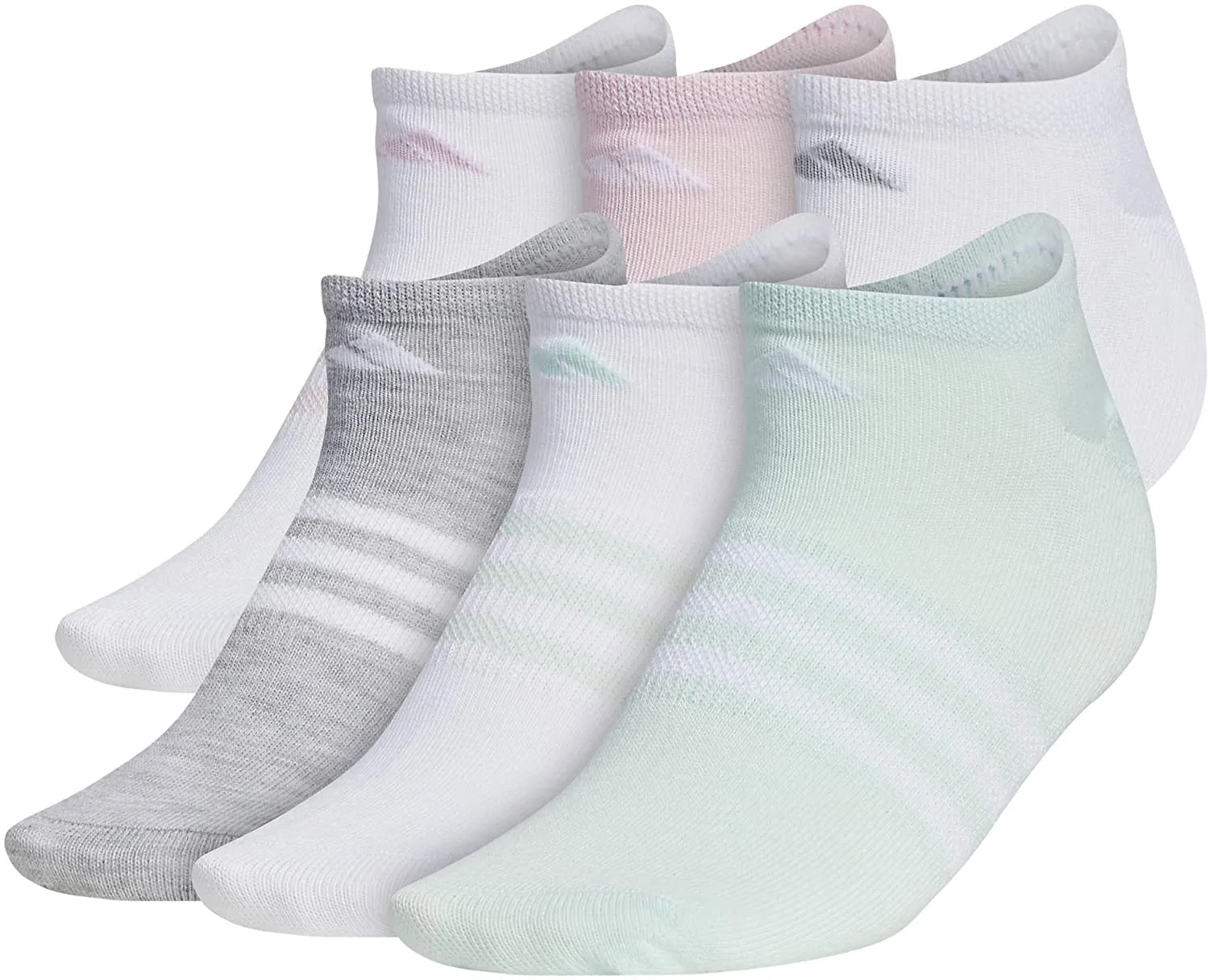 adidas womens Superlite No Show Socks (6-pair)