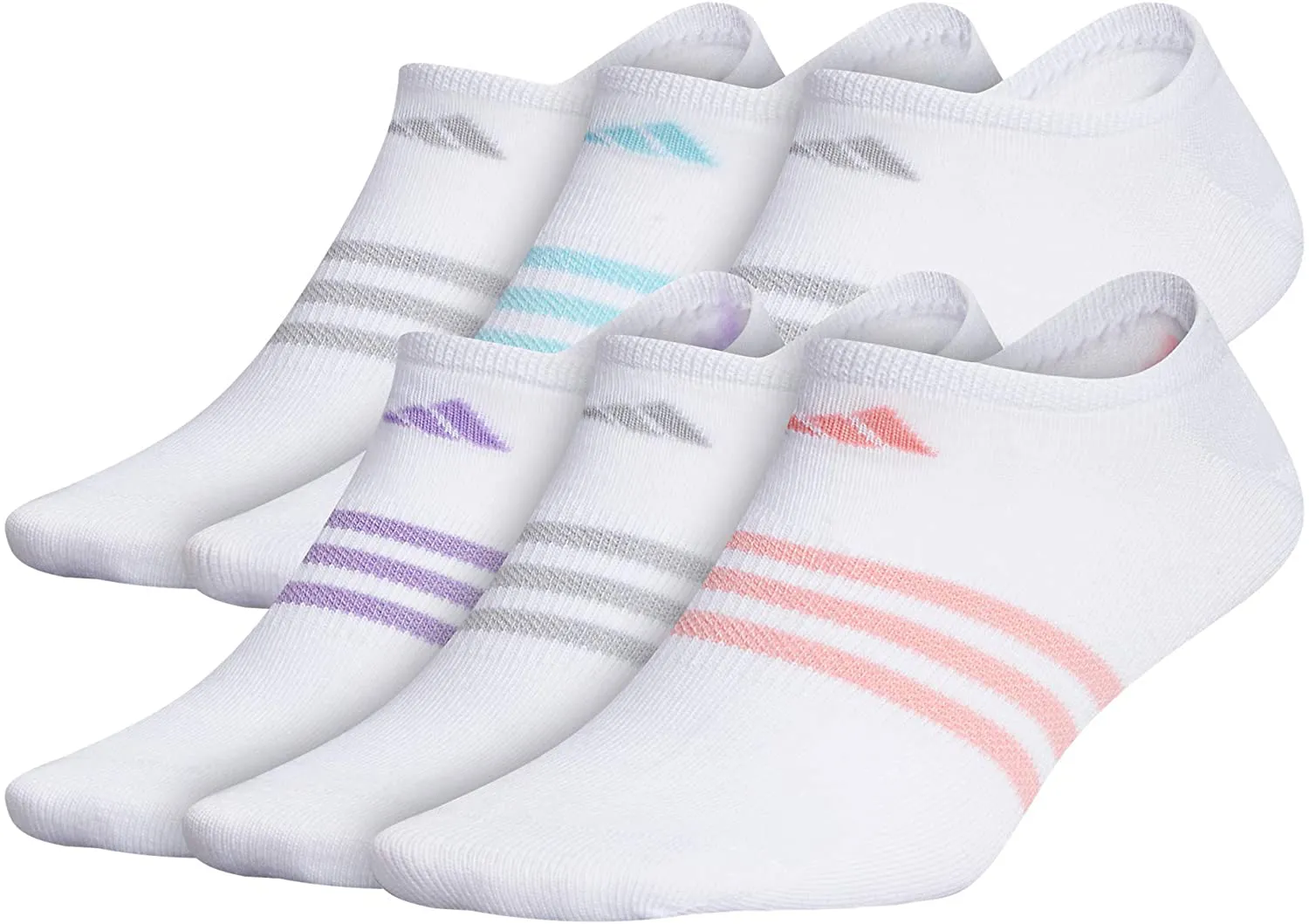 adidas womens Superlite No Show Socks (6-pair)