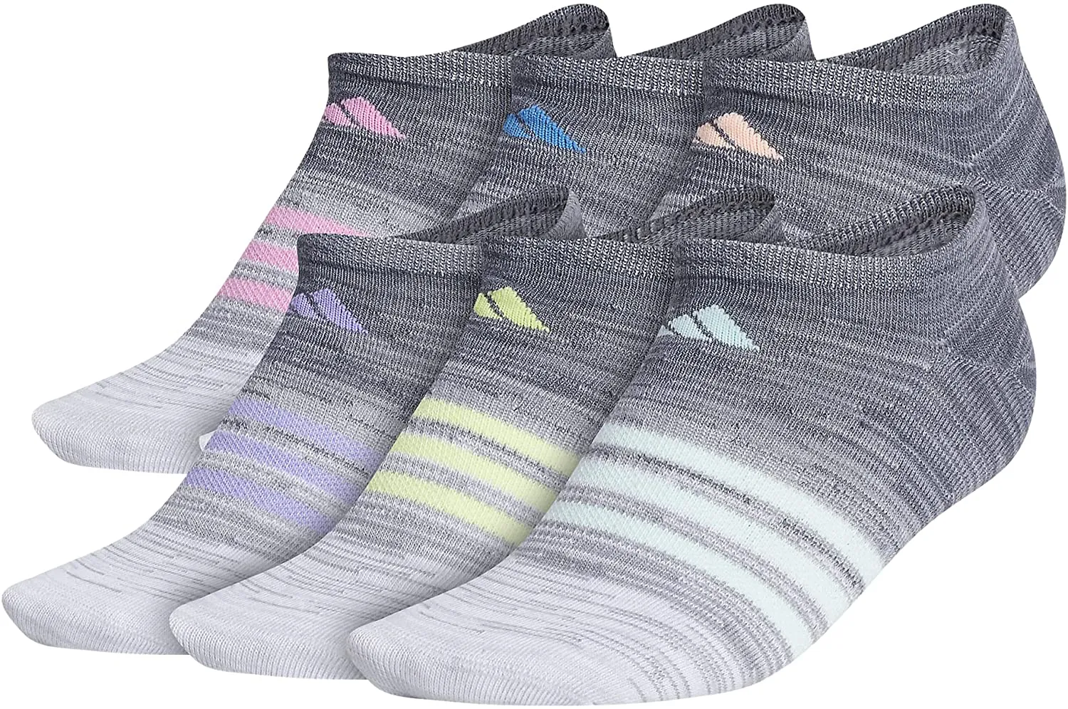 adidas womens Superlite No Show Socks (6-pair)