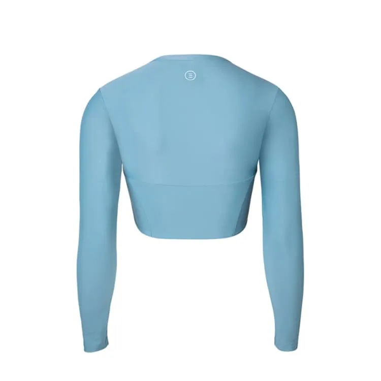 Barrel Womens Abyssal Crop ZipUp Rashguard-BLUE