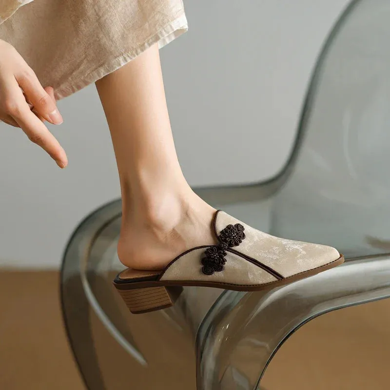 Cleste Leather Mules