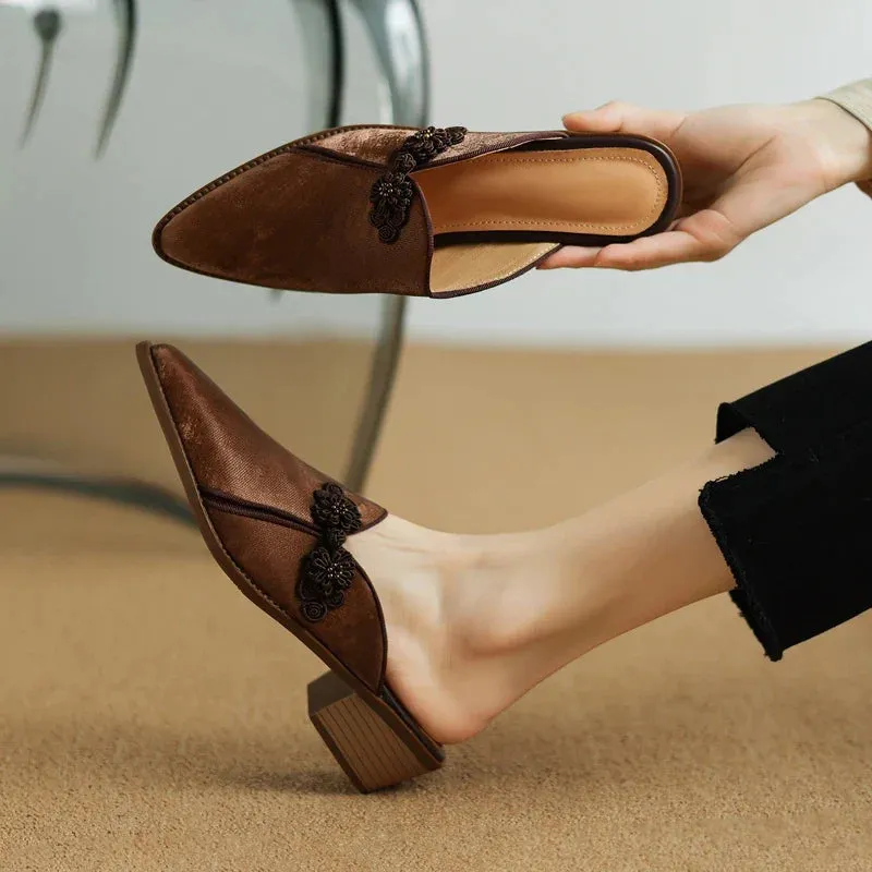 Cleste Leather Mules