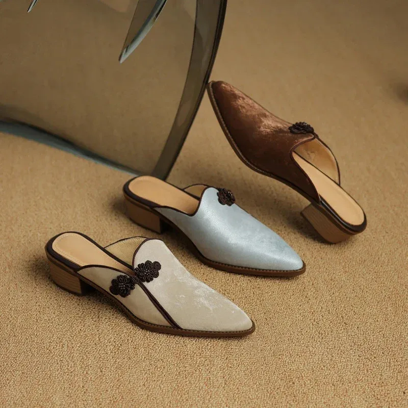 Cleste Leather Mules