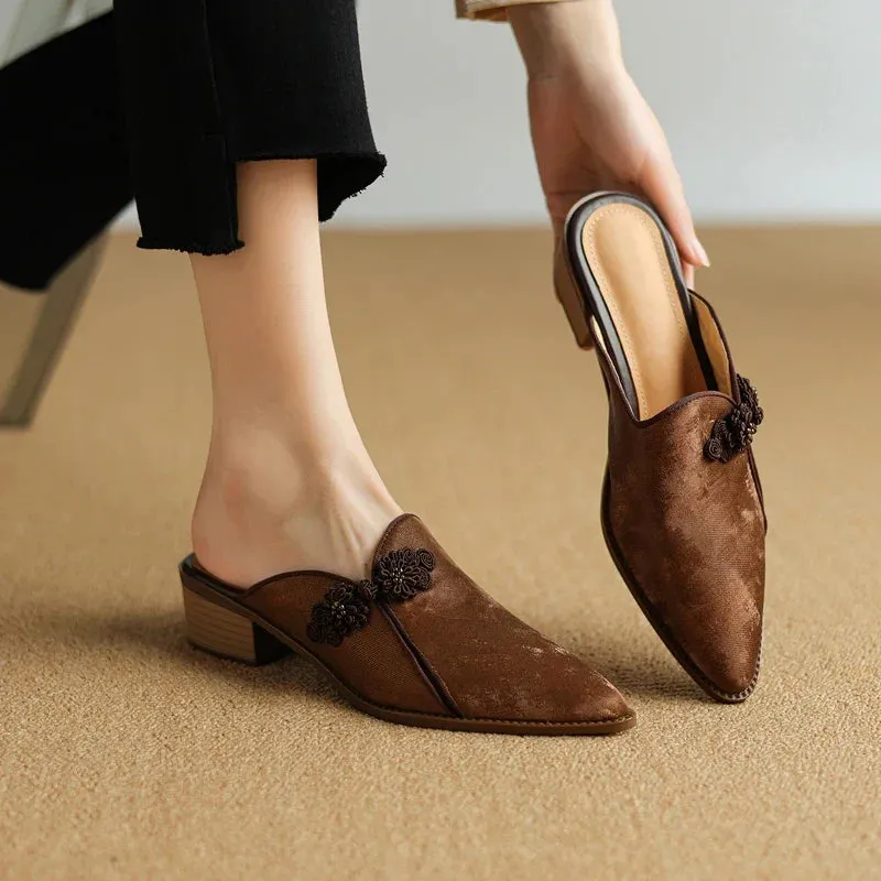 Cleste Leather Mules