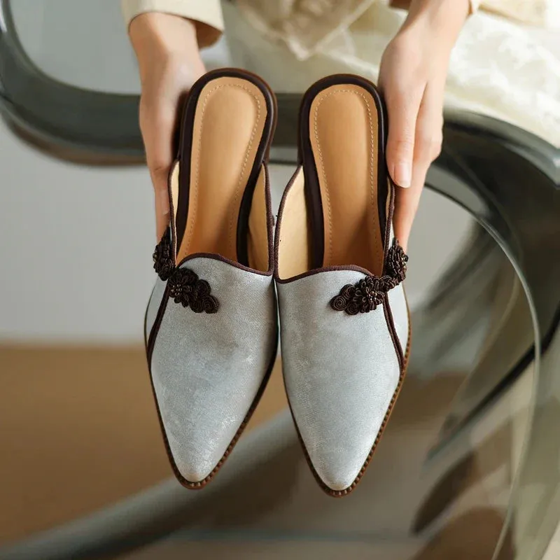 Cleste Leather Mules