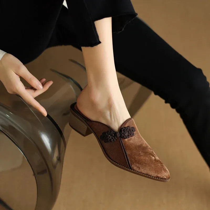 Cleste Leather Mules