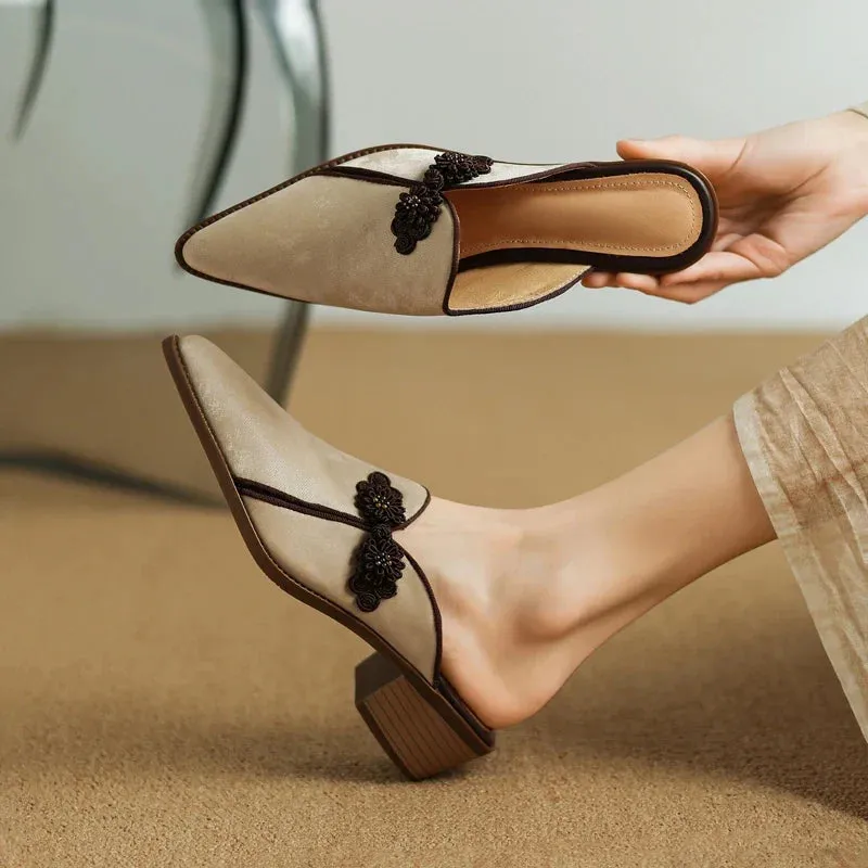 Cleste Leather Mules