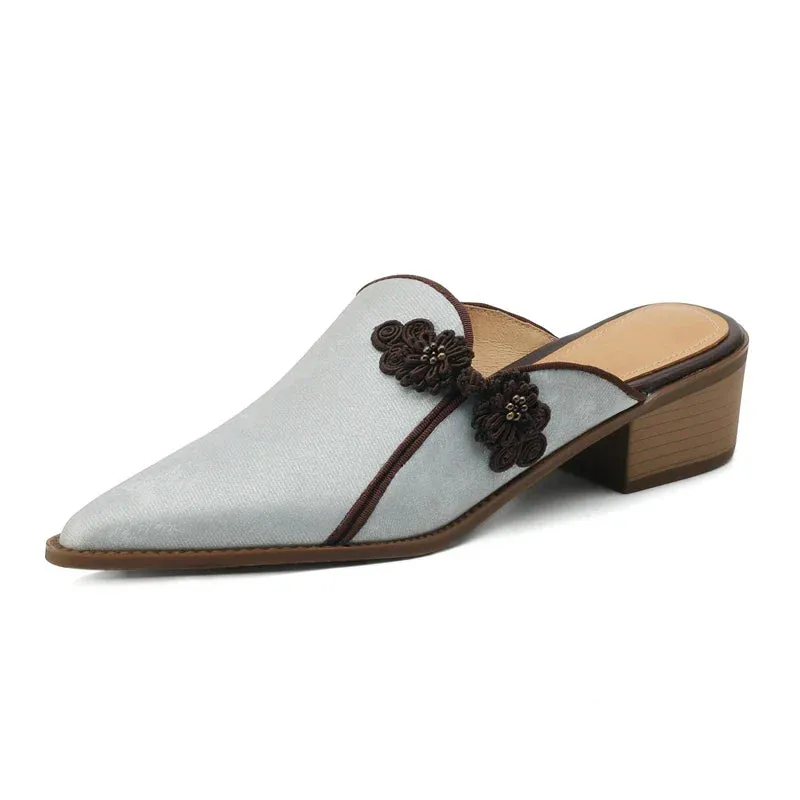 Cleste Leather Mules