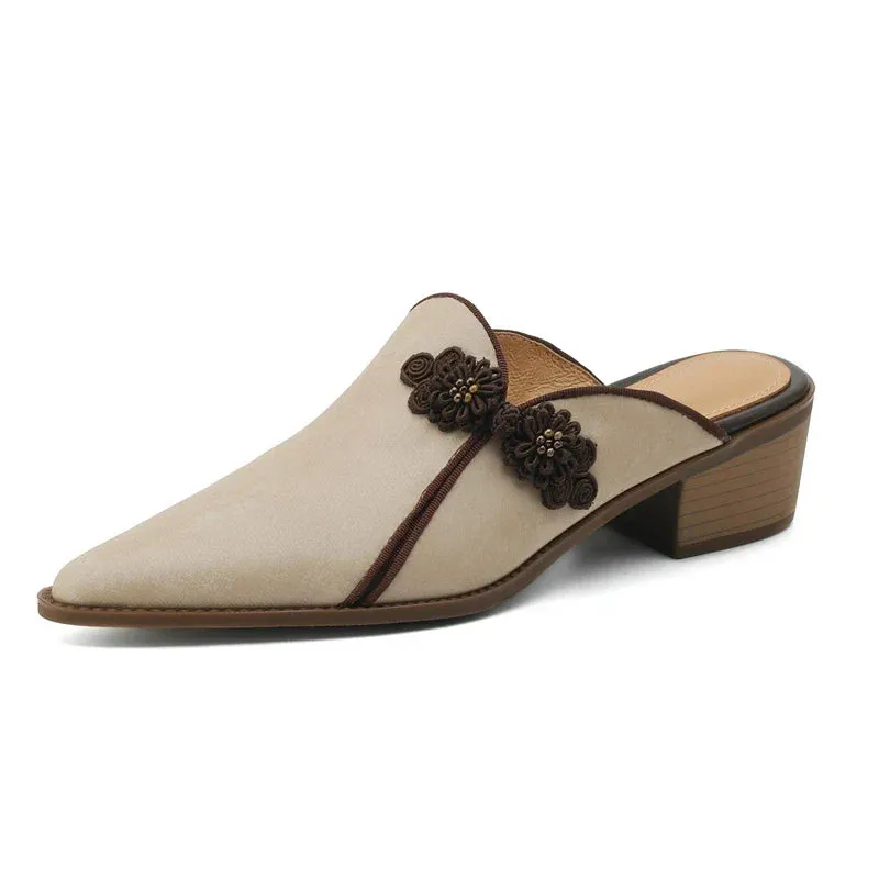 Cleste Leather Mules