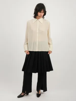 Cream Kerith Solid Button Down Top
