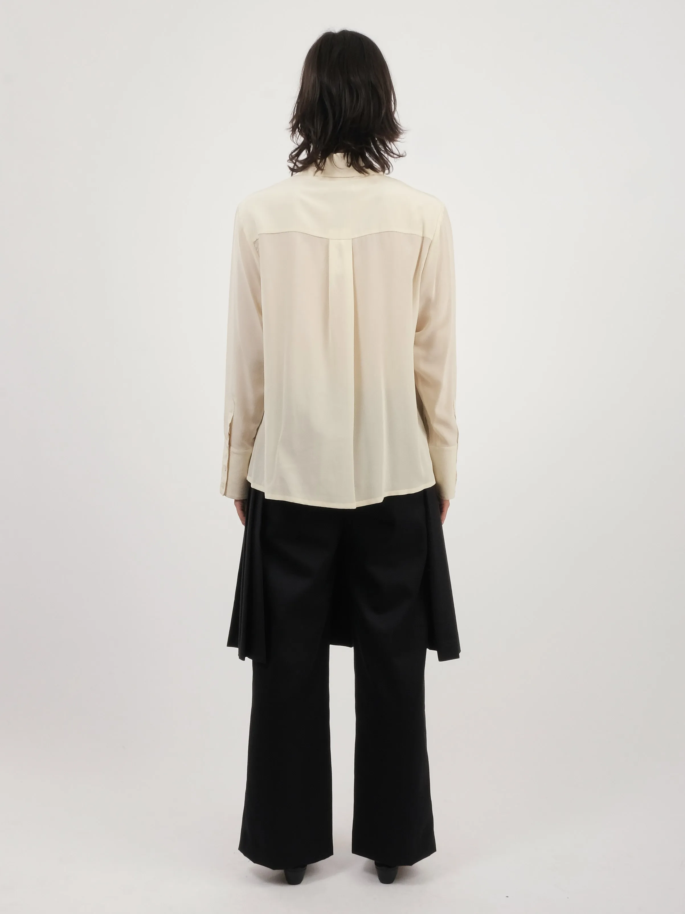 Cream Kerith Solid Button Down Top