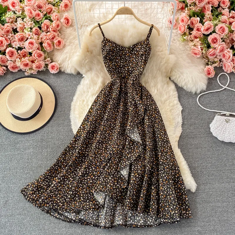 Cute A line flora short dress fashion dress   S06