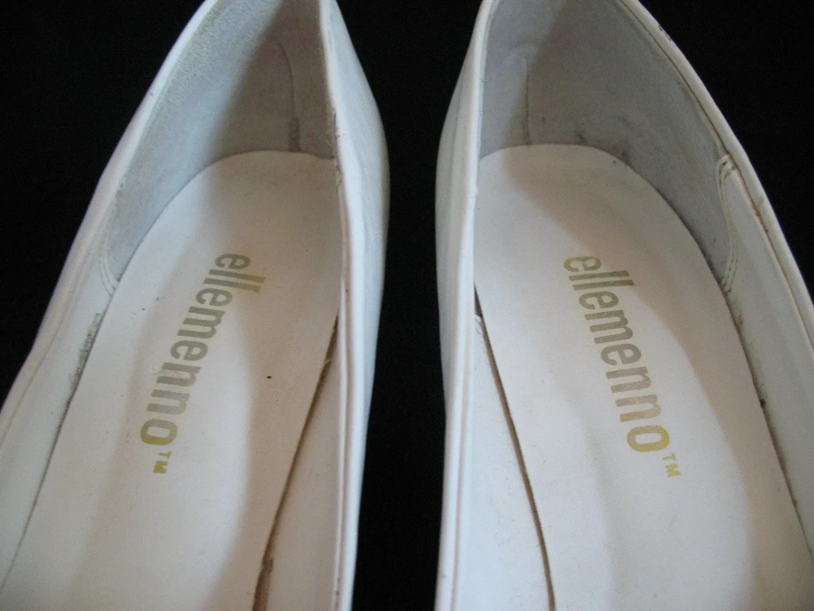 ELLEMENNO CREAM WHITE Womens Ladies Classic 3-1/4 in HIGH HEELS Womens SHOES size 5-1/2