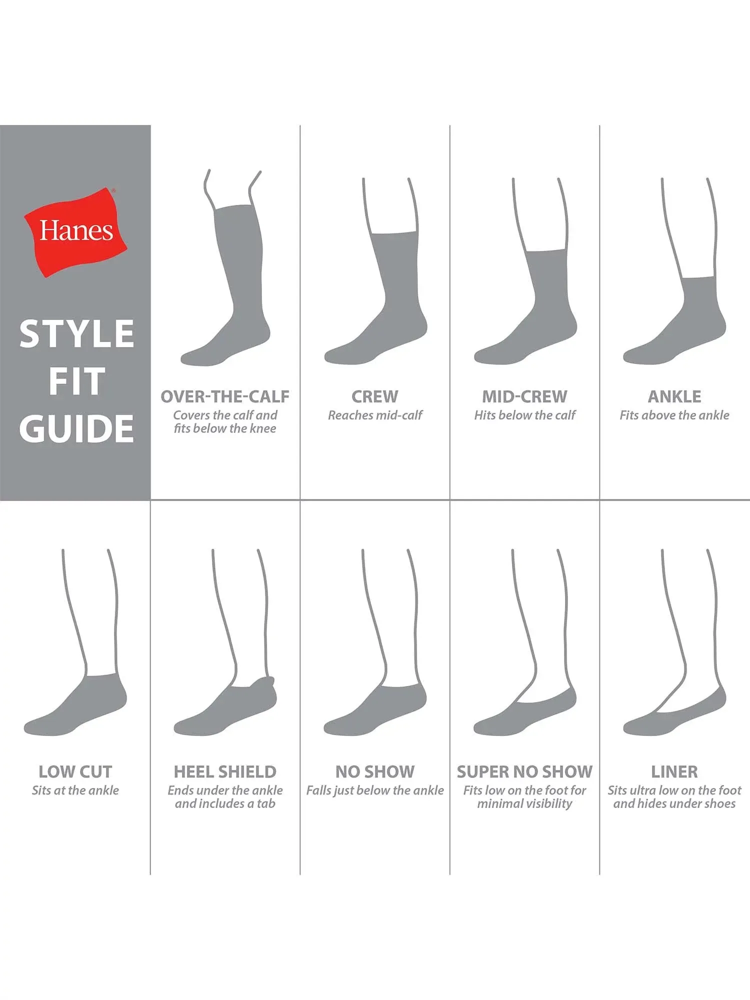 Hanes Men's Moisture-Wicking Crew Socks, 20-Pairs, Sizes 6-12, Black