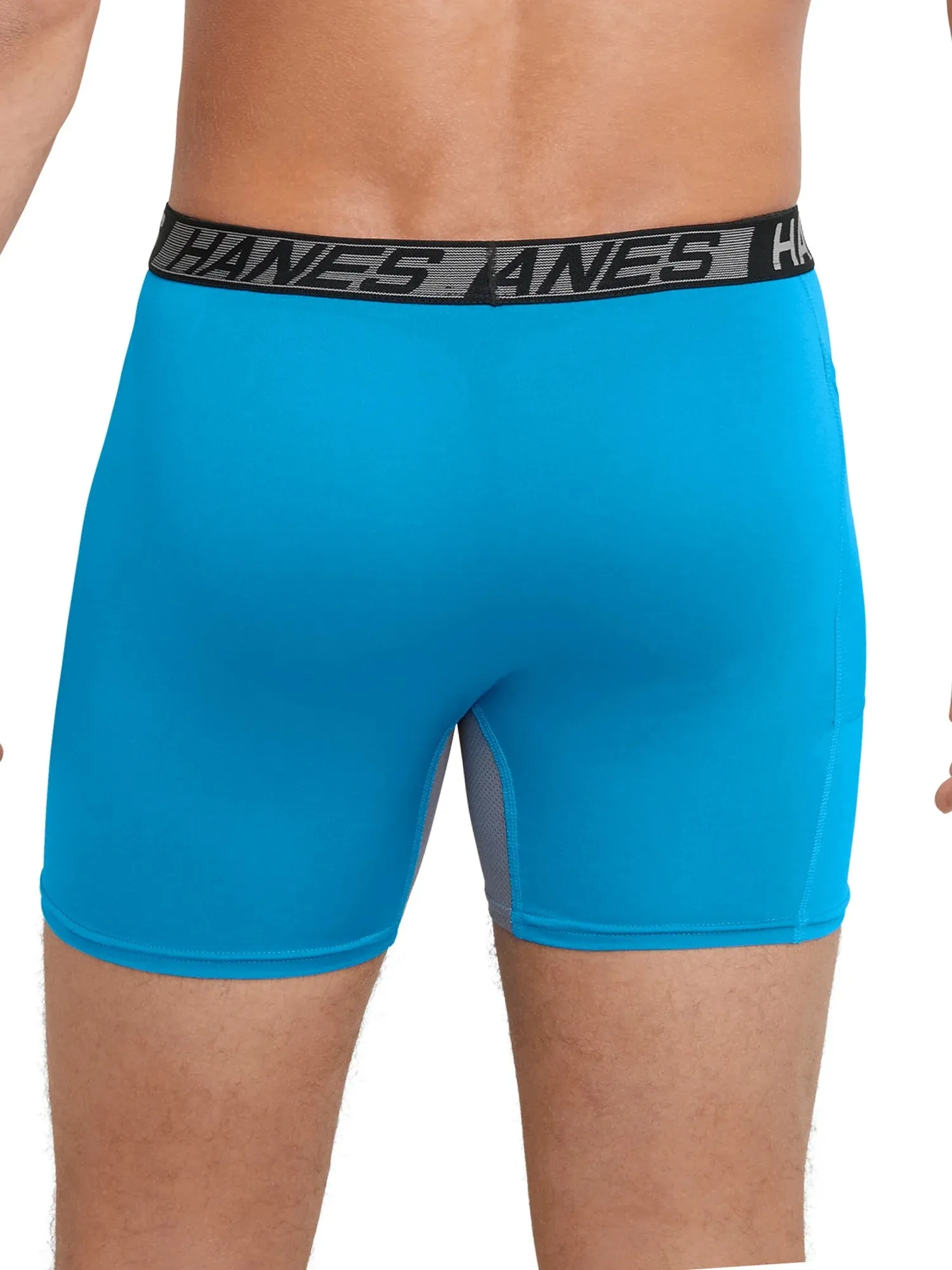 Hanes Men's X-Temp Total Support Pouch Boxer Briefs with Utility Pocket, Moisture-Wicking Underwear Boxer Briefs, Tagless Boxer Briefs, 3-Pack