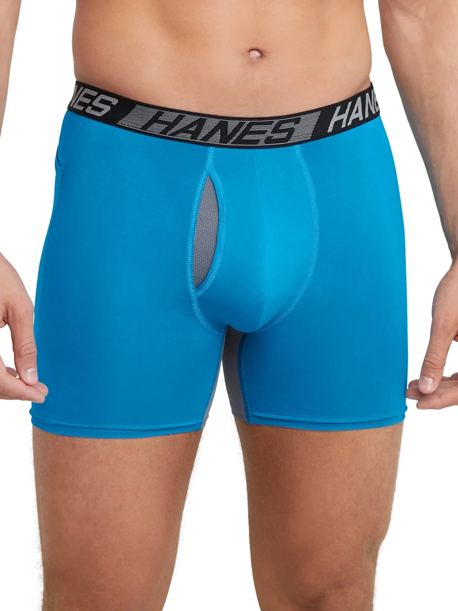Hanes Men's X-Temp Total Support Pouch Boxer Briefs with Utility Pocket, Moisture-Wicking Underwear Boxer Briefs, Tagless Boxer Briefs, 3-Pack