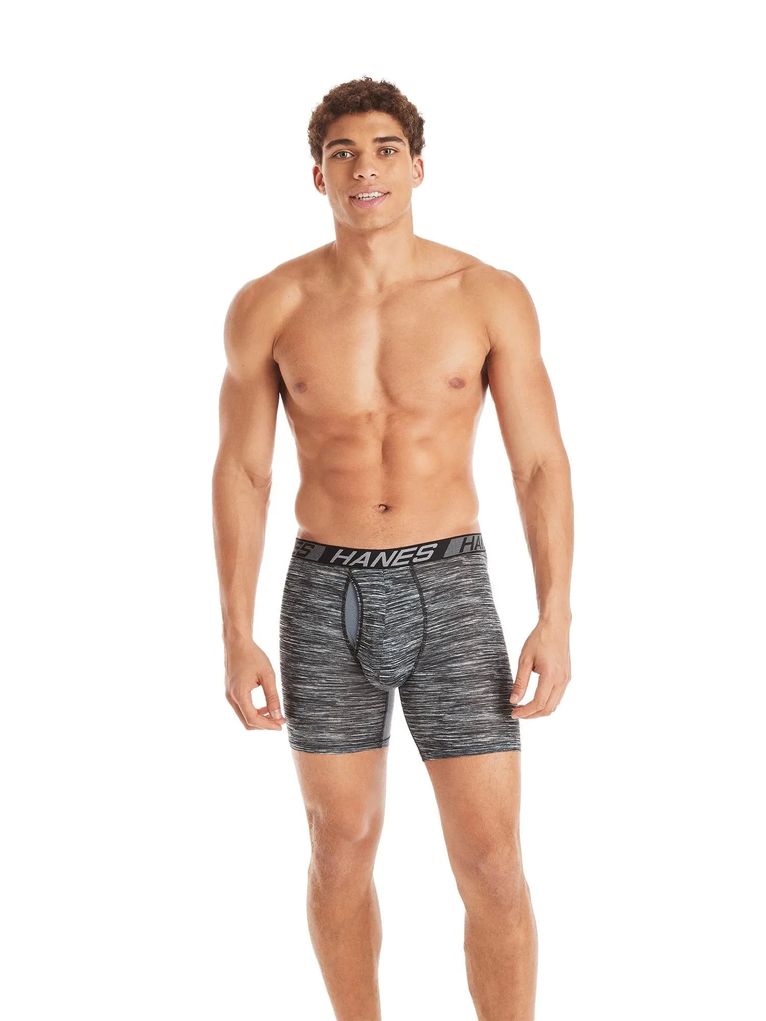 Hanes X-Temp Total Support Pouch Men's Long Leg Boxer Briefs, Anti-Chafing Underwear, 3-Pack