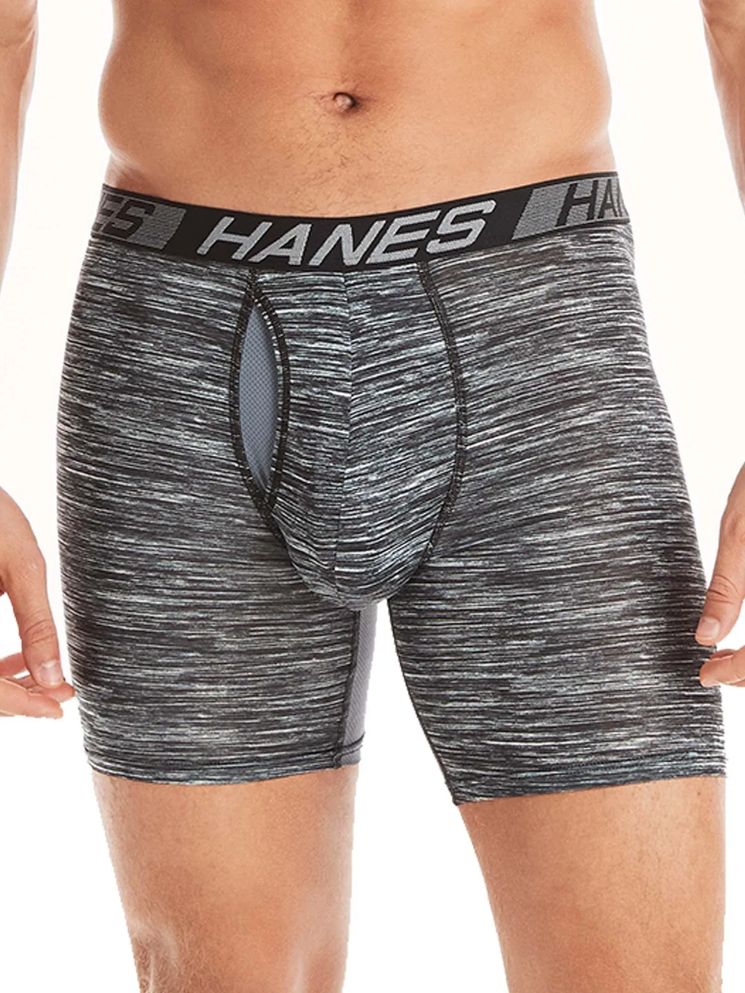 Hanes X-Temp Total Support Pouch Men's Long Leg Boxer Briefs, Anti-Chafing Underwear, 3-Pack