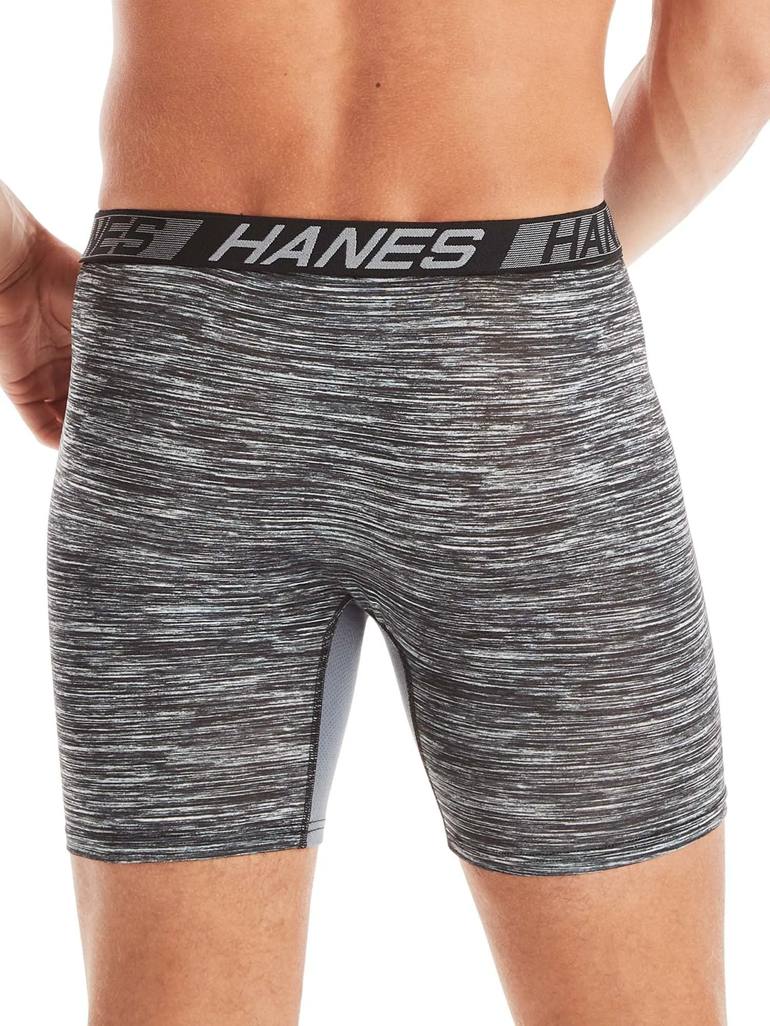 Hanes X-Temp Total Support Pouch Men's Long Leg Boxer Briefs, Anti-Chafing Underwear, 3-Pack