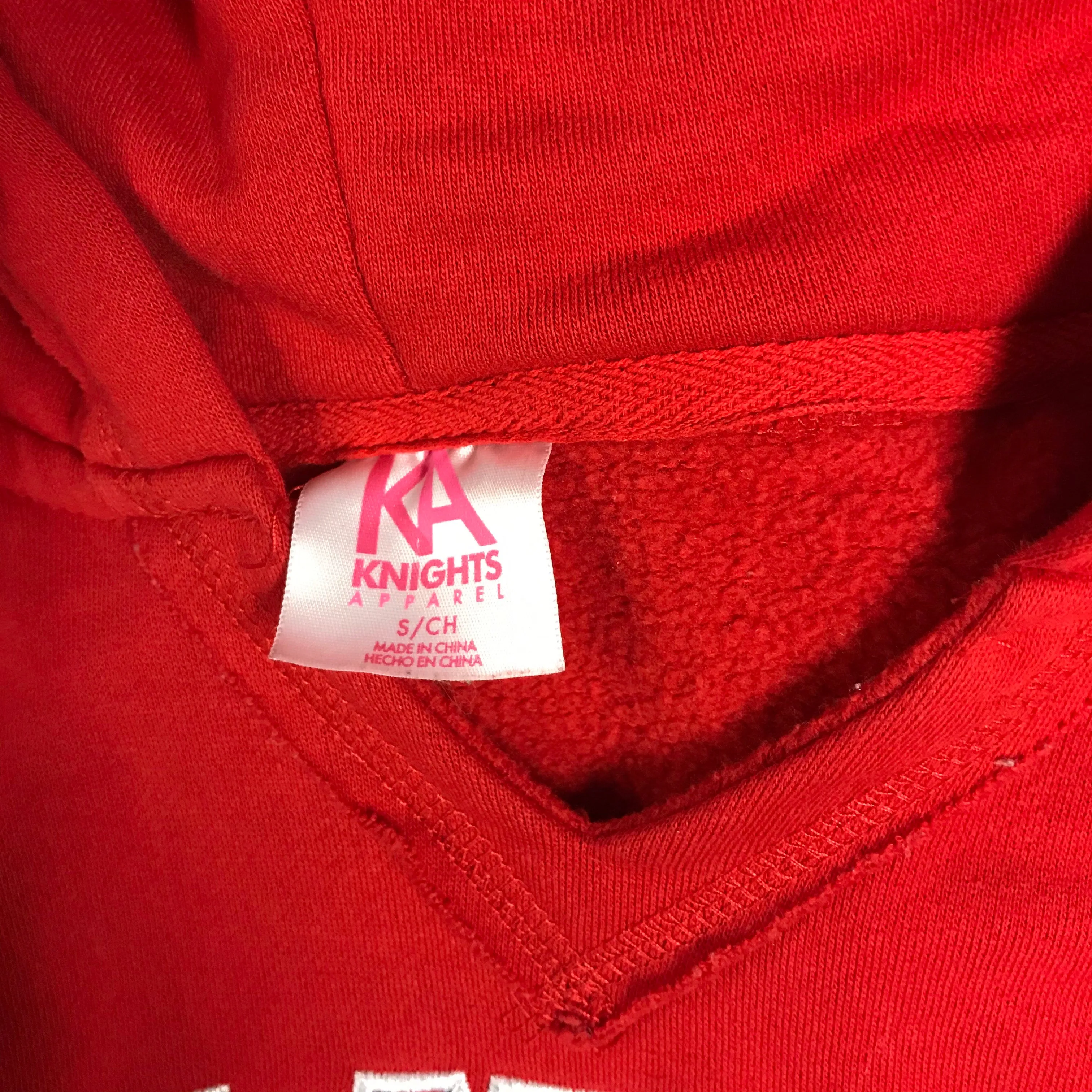 <€€* Womens Small KANSAS University JAYHAWKS Sweatshirt Red Knights Apparel