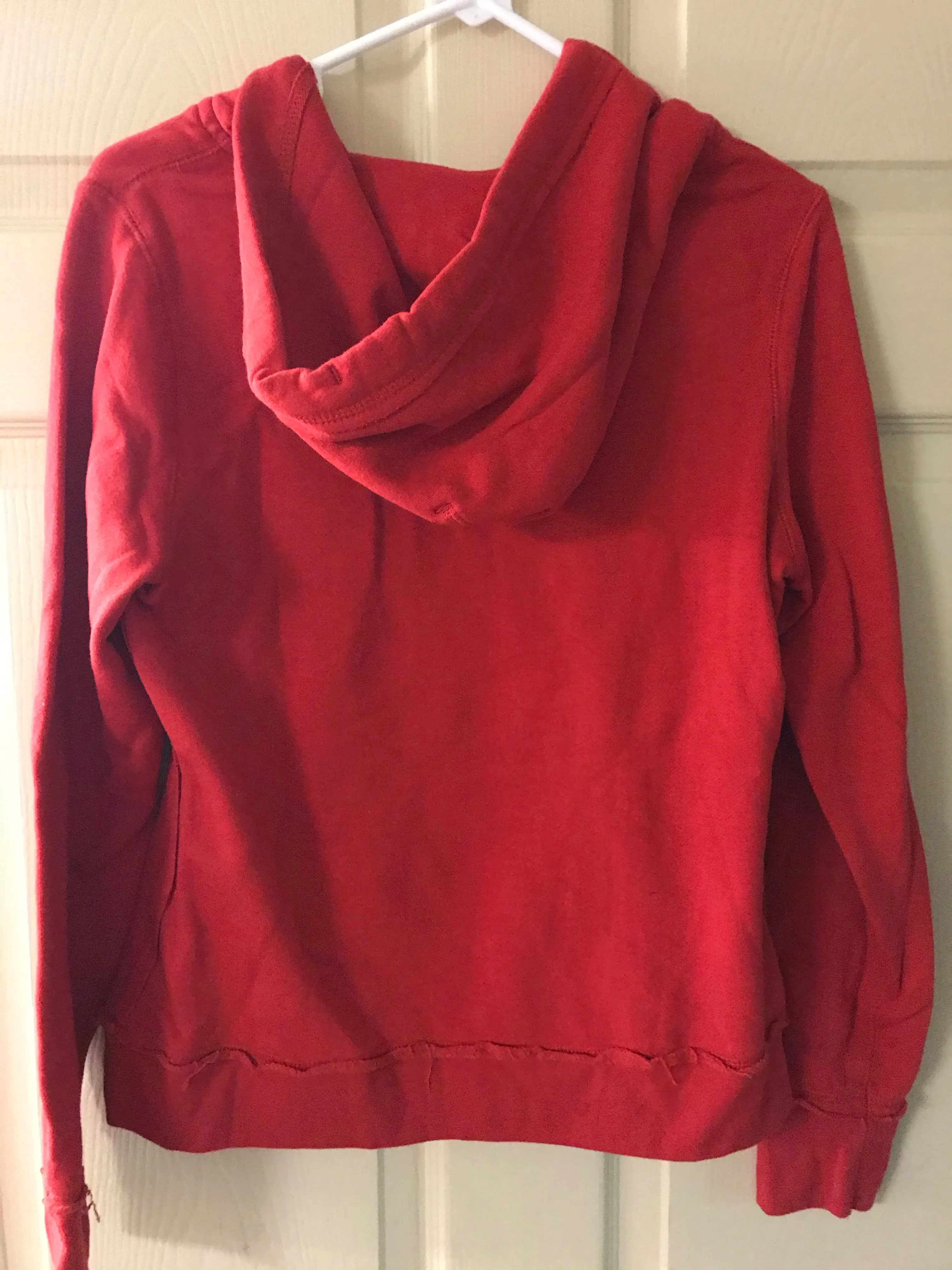 <€€* Womens Small KANSAS University JAYHAWKS Sweatshirt Red Knights Apparel