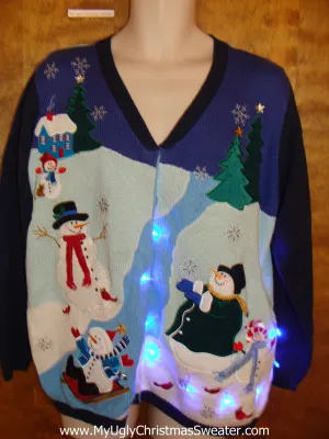 Magic in the Air Christmas Sweater with Lights