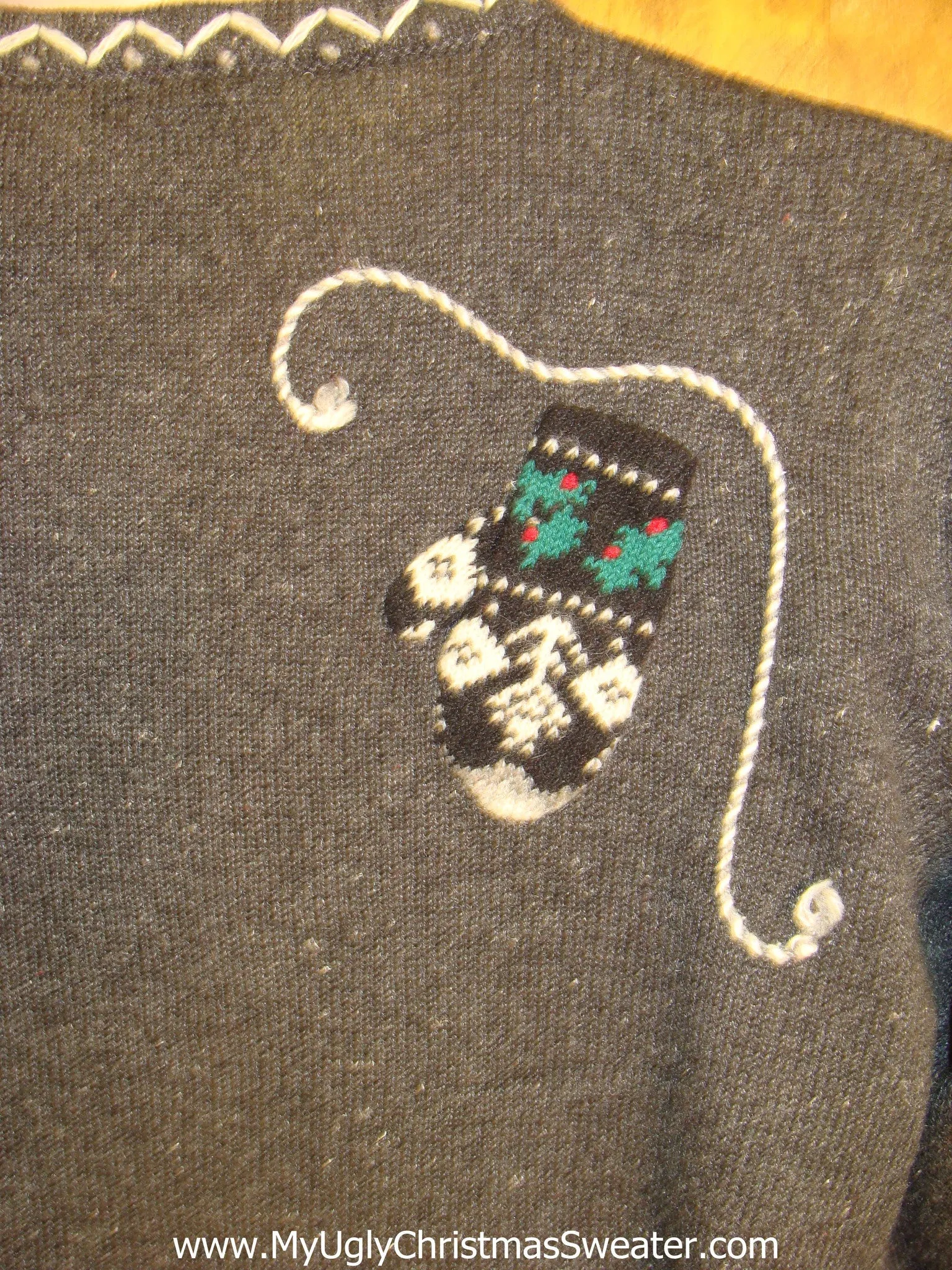 Mitten Party Horrible Ugly Christmas Sweater Cardigan