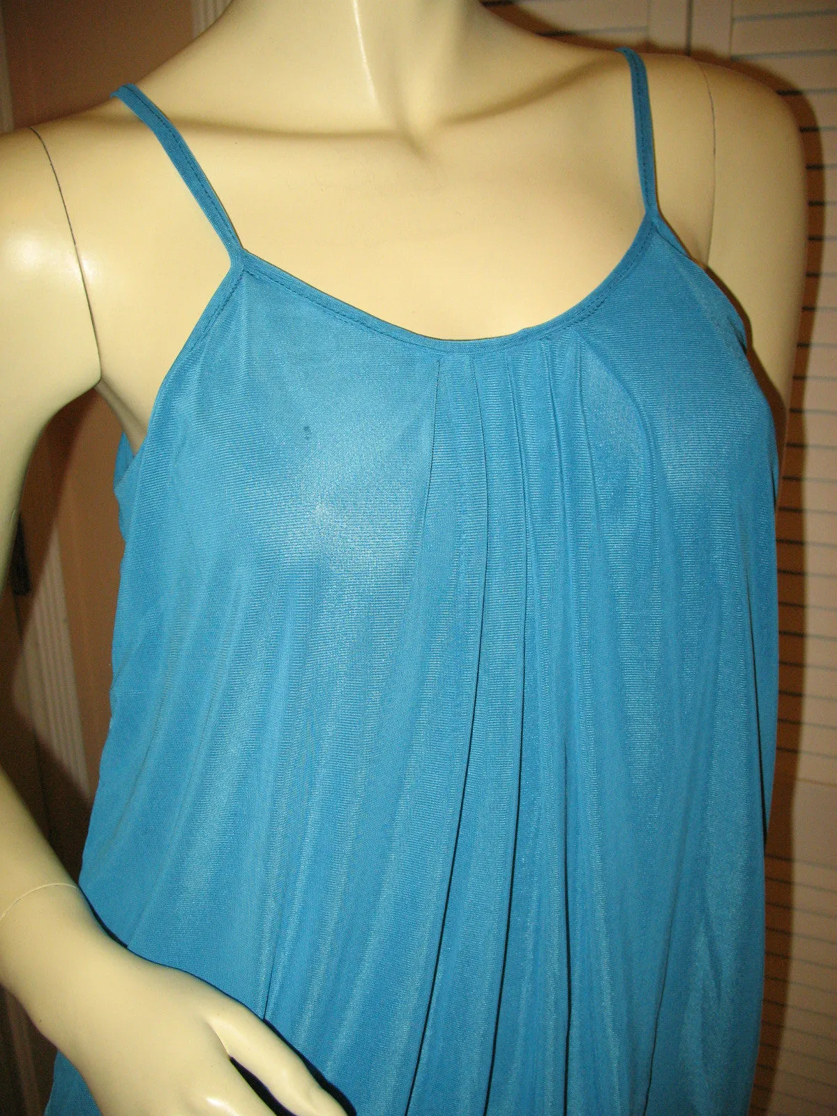 NEW Womens Micro-MESH 2-LAYER LAYERED Sleeveless Spaghetti TANK TOP Blouse Summer Tops Clothes Clothing