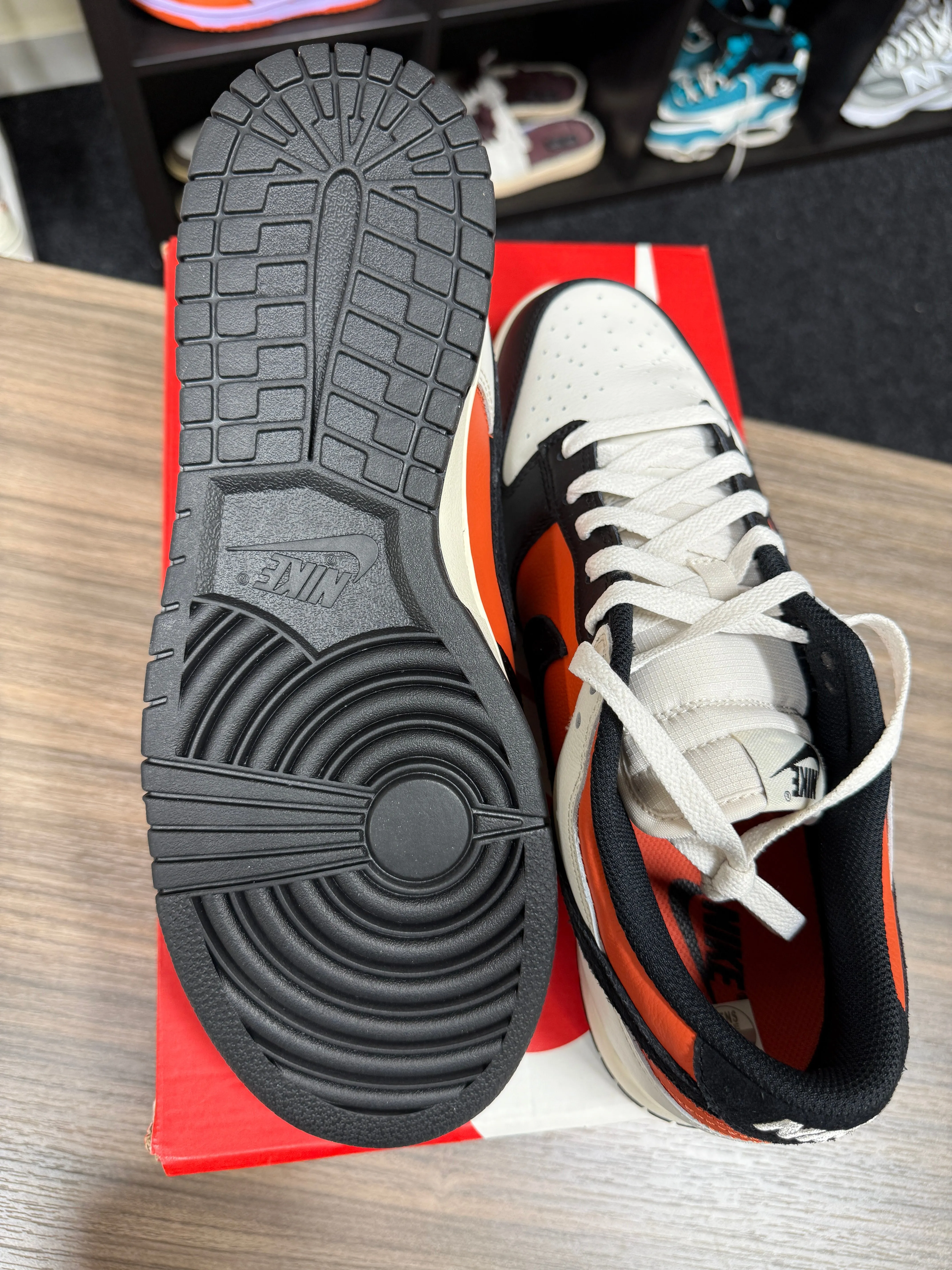 Nike Dunk Low Black/Orange/Cream Sz 10.5