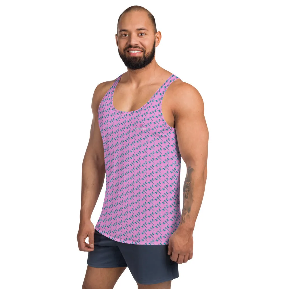Pink Dragonfly Unisex Tank Top, Best Men's or Women's Designer Premium Tank Top-Made in USA/EU/MX