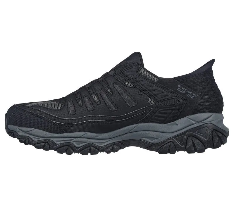 Skechers Mens Black/Charcoal After Burn Ridgeburn Slip In Shoes