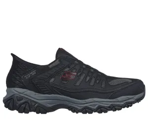 Skechers Mens Black/Charcoal After Burn Ridgeburn Slip In Shoes