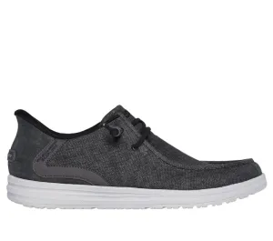 Skechers Mens Black/Grey Melson Coronado Relaxed Fit Slip In Shoes