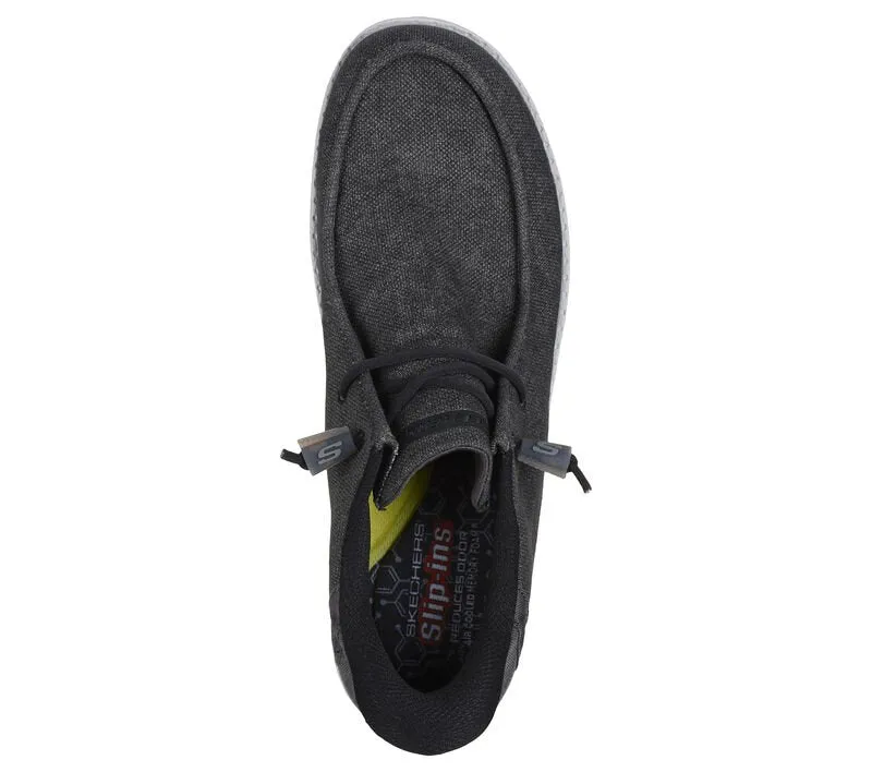 Skechers Mens Black/Grey Melson Coronado Relaxed Fit Slip In Shoes