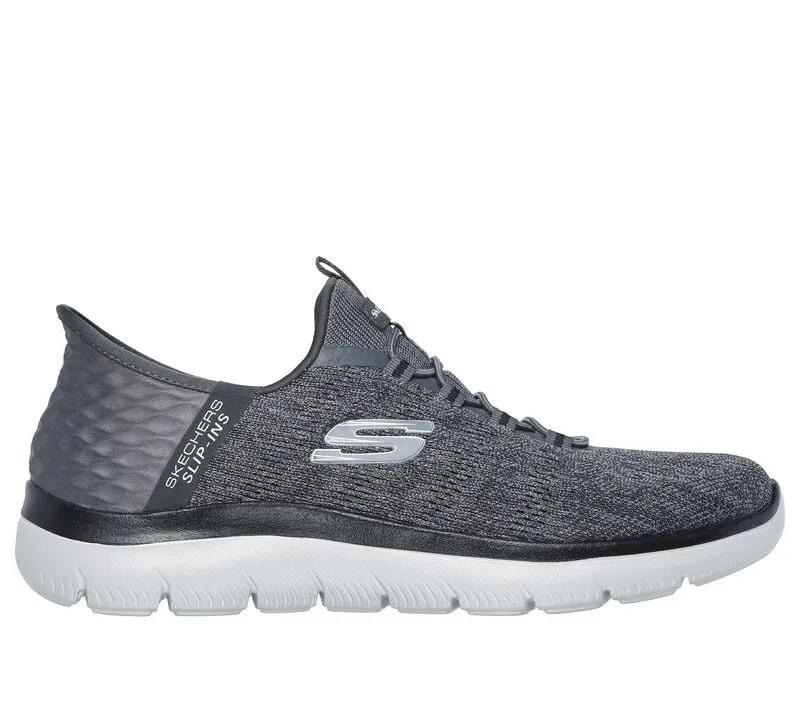 Skechers Mens Charcoal/Black Summits Key Pace Slip In Shoes