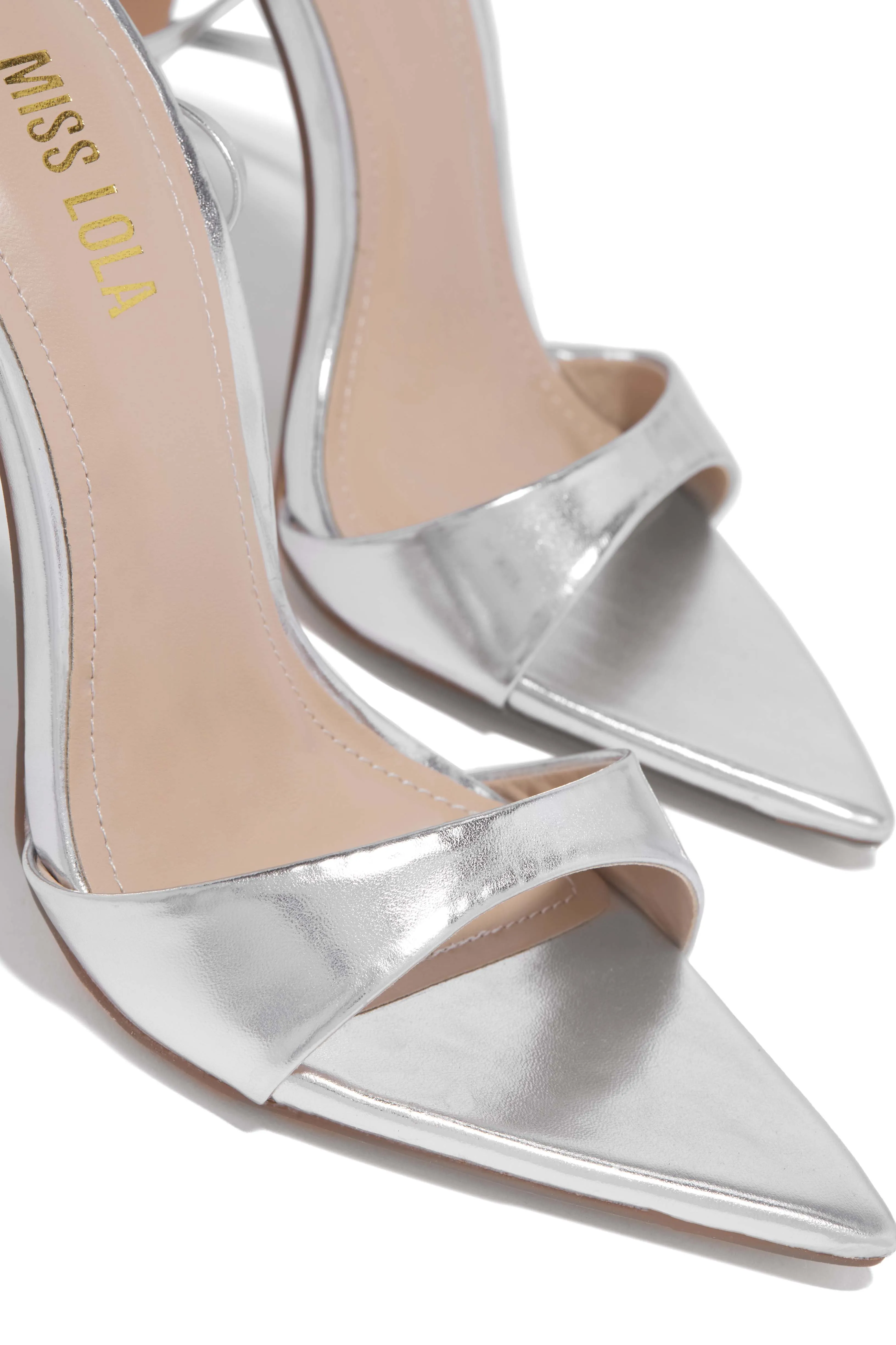 Sun Kissed Nights Lace Up High Heels - Silver