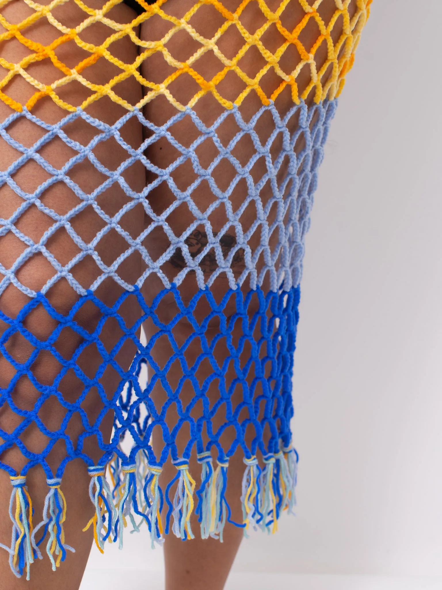 Theo Bot x BRZ - Blue Lagoon Crochet Skirt