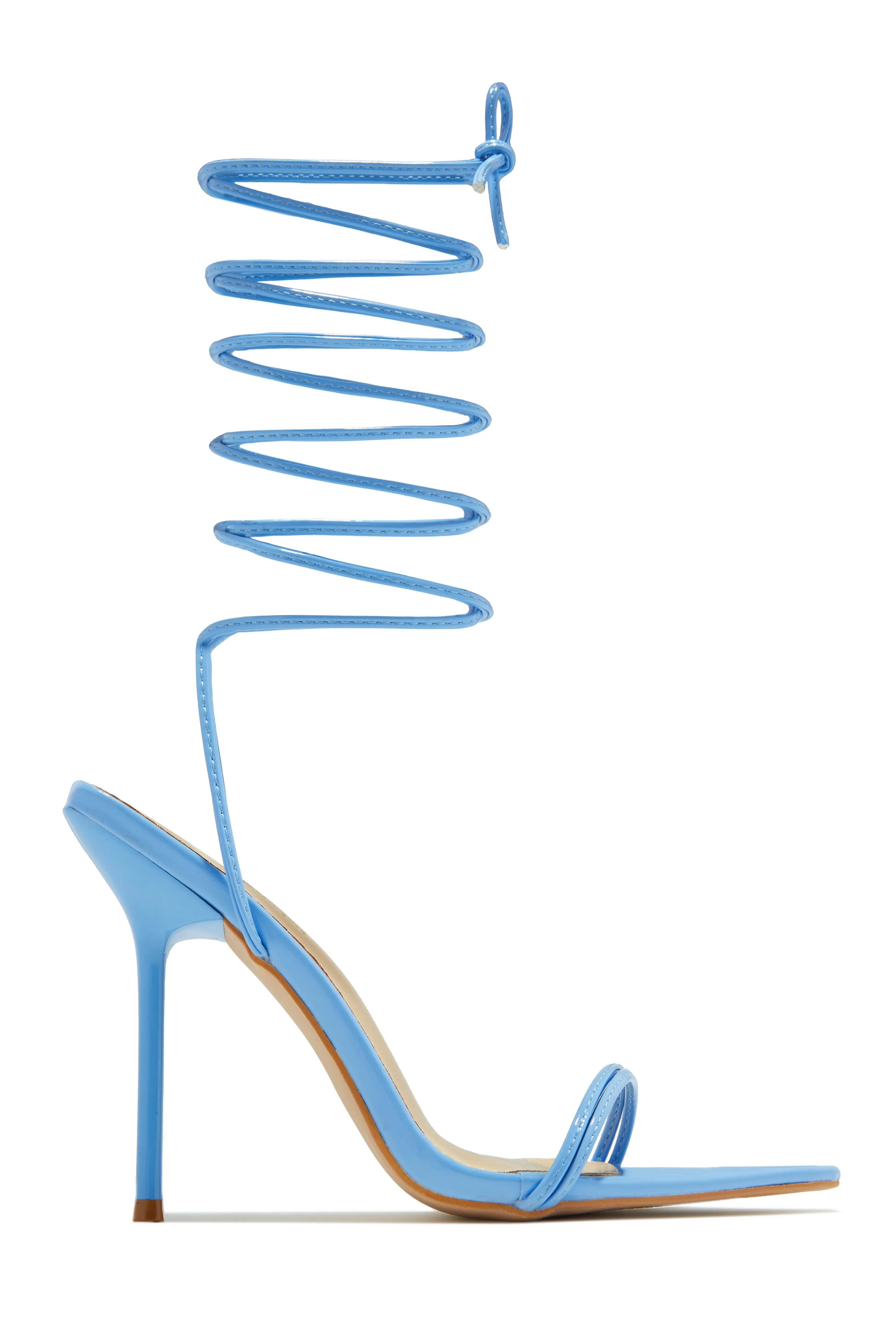Zemira Lace Up High Heels - Blue